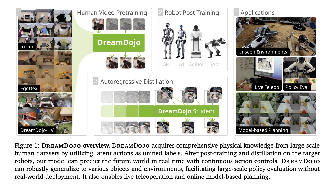 NVIDIA Releases DreamDojo: An Open-Source Robot World Model Trained on 44,711 Hours of Real-World Human Video Data